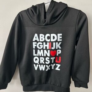 Valentines I love U hoodie - used but great condition